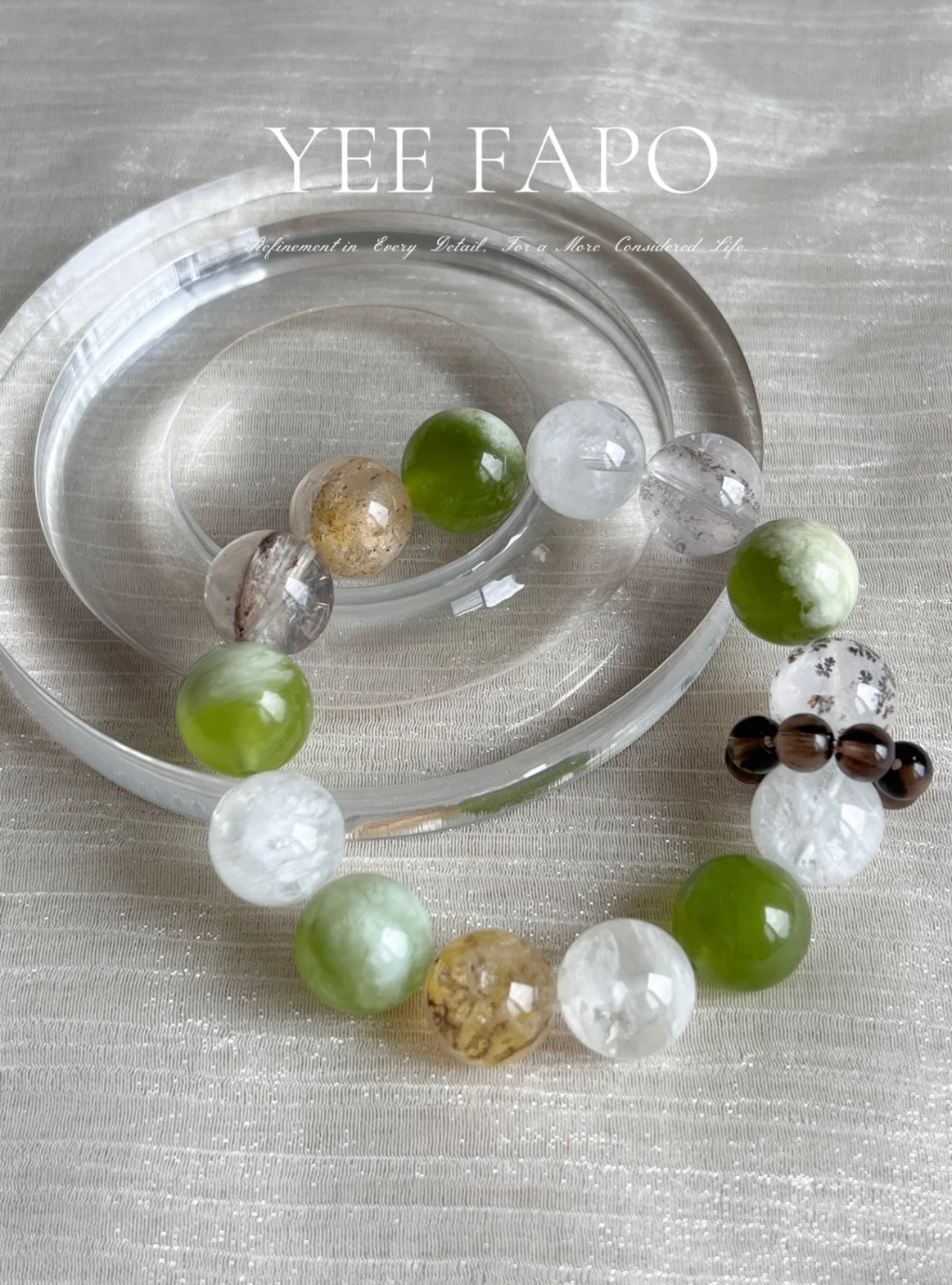 Spring Ballad, Green Grape Milk Cap • Snowflake Phantom Series • Crystal Bracelet • Spring & Summer Crystal • Fresh Style