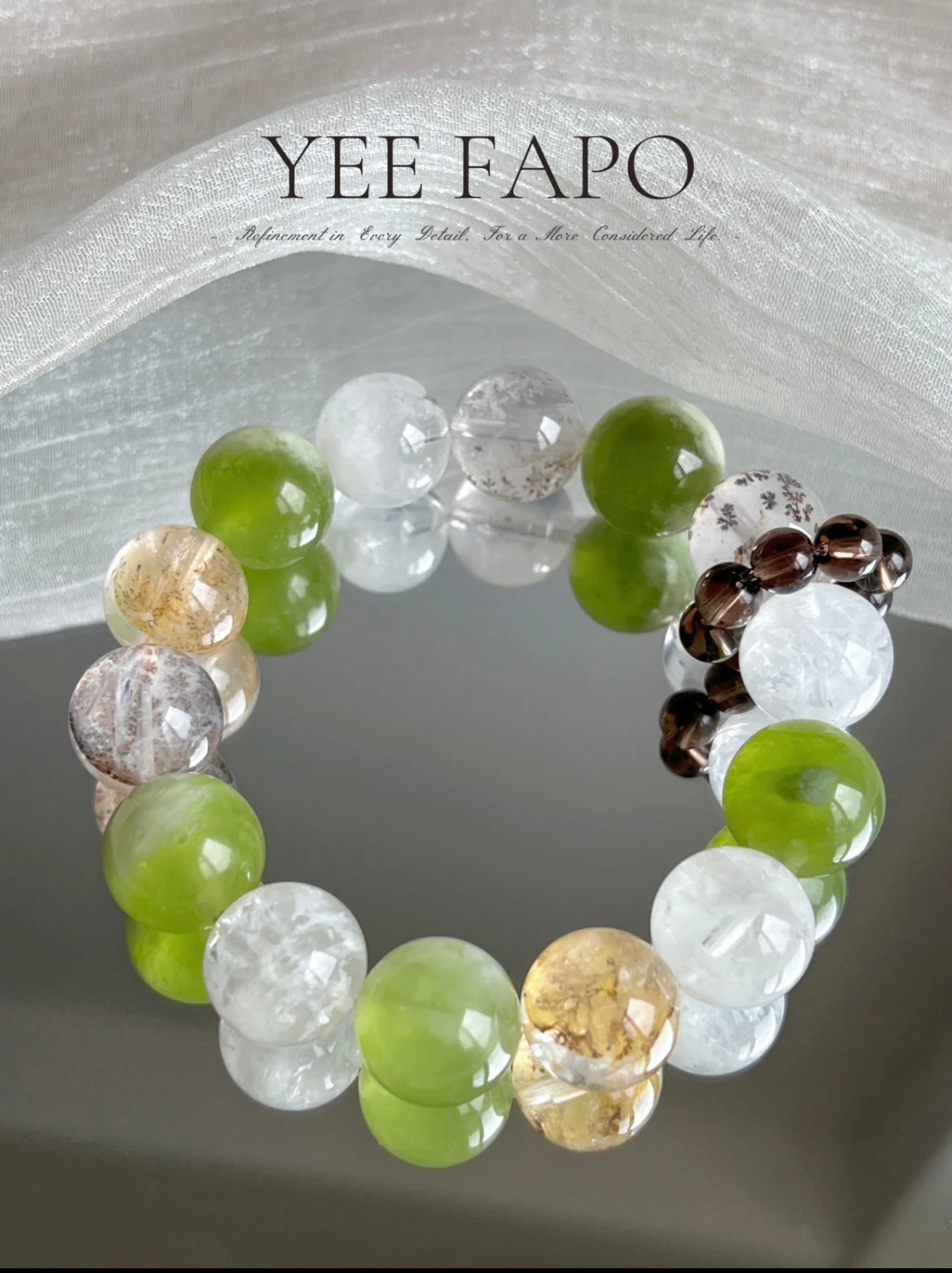 Spring Ballad, Green Grape Milk Cap • Snowflake Phantom Series • Crystal Bracelet • Spring & Summer Crystal • Fresh Style
